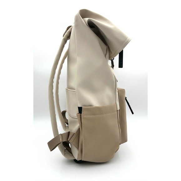 EUC Pajar Jiro Waterproof Rolltop Backpack White Cream Tan Laptop Sleeve Zipper main image 7